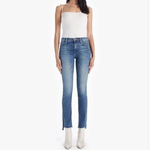 [MOTHER] Runaway Step Fray Mid-rise Mini Bootcut Jeans NWOT